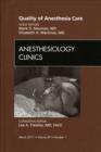 Image for Quality of anesthesia care : Volume 29-1