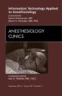 Image for Information technology applied to anesthesiology : v. 29, no. 3