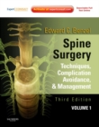 Image for Spine surgery: techniques, complications avoidance and management