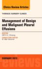 Image for Management of Benign and Malignant Pleural Effusions, An Issue of Thoracic Surgery Clinics