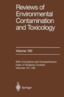 Image for Reviews of Environmental Contamination and Toxicology: Continuation of Residue Reviews : 160