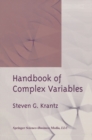 Image for Handbook of Complex Variables