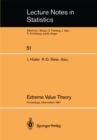 Image for Extreme Value Theory: Proceedings of a Conference held in Oberwolfach, Dec. 6-12, 1987
