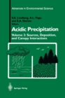 Image for Acidic Precipitation: Sources, Deposition, and Canopy Interactions