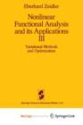 Image for Nonlinear Functional Analysis and its Applications