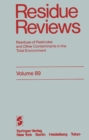 Image for Residue Reviews: Residues of Pesticides and Other Contaminants in the Total Environment : 89
