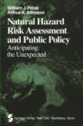 Image for Natural Hazard Risk Assessment and Public Policy