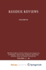 Image for Residue Reviews : Residues of Pesticides and Other Contaminants in the Total Environment