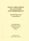 Image for Gian-Carlo Rota on Analysis and Probability : Selected Papers and Commentaries