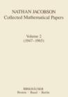 Image for Nathan Jacobson Collected Mathematical Papers : Volume 2 (1947–1965)
