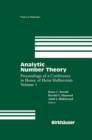 Image for Analytic Number Theory : Proceedings of a Conference In Honor of Heini Halberstam Volume 1