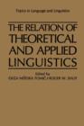 Image for The Relation of Theoretical and Applied Linguistics