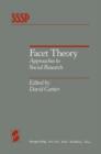 Image for Facet Theory : Approaches to Social Research