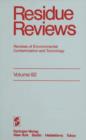 Image for Residue Reviews : Reviews of Environmental Contamination and Toxicology