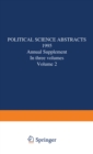 Image for Political Science Abstracts: 1995 Annual Supplement In three volumes Volume 2.