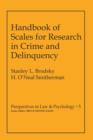 Image for Handbook of Scales for Research in Crime and Delinquency