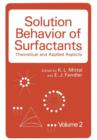 Image for Solution Behavior of Surfactants : Theoretical and Applied Aspects Volume 2