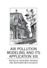 Image for Air Pollution Modeling and its Application XIII