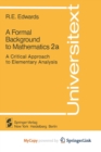 Image for A Formal Background to Mathematics 2a