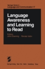 Image for Language Awareness and Learning to Read