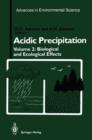 Image for Acidic Precipitation : Biological and Ecological Effects