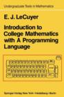 Image for Introduction to College Mathematics with A Programming Language