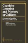 Image for Cognitive Learning and Memory in Children