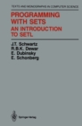 Image for Programming with Sets: An Introduction to SETL