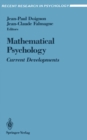 Image for Mathematical Psychology: Current Developments
