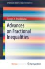 Image for Advances on Fractional Inequalities