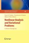 Image for Nonlinear Analysis and Variational Problems : In Honor of George Isac