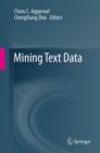 Image for Mining text data