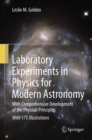 Image for Laboratory experiments in physics for modern astronomy: with comprehensive development of the physical principles