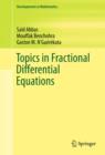 Image for Topics in fractional differential equations