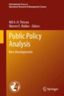 Image for Public policy analysis: new developments