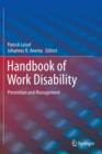Image for Handbook of work disability  : prevention and management
