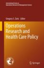 Image for Operations research and health care policy