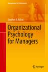 Image for Organizational psychology for managers