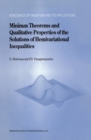Image for Minimax Theorems and Qualitative Properties of the Solutions of Hemivariational Inequalities