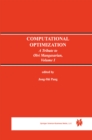 Image for Computational Optimization: A Tribute to Olvi Mangasarian Volume I