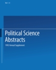 Image for Political Science Abstracts: 1992 Annual Supplement.