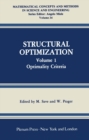Image for Structural Optimization: Volume 1: Optimality Criteria