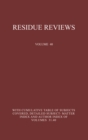 Image for Residue Reviews: Residues of Pesticides and Other Foreign Chemicals in Foods and Feeds : 40