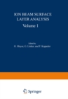 Image for Ion Beam Surface Layer Analysis: Volume 1