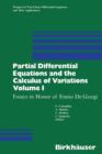 Image for Partial Differential Equations and the Calculus of Variations
