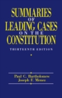 Image for Summaries of leading cases on the Constitution