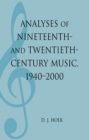 Image for Analyses of nineteenth- and twentieth-century music, 1940-2000 : 34