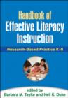 Image for Handbook of Effective Literacy Instruction