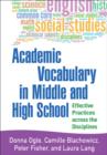 Image for Academic vocabulary in middle and high school  : effective practices across the disciplines