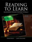 Image for Reading to Learn: Developing College Content Literacy